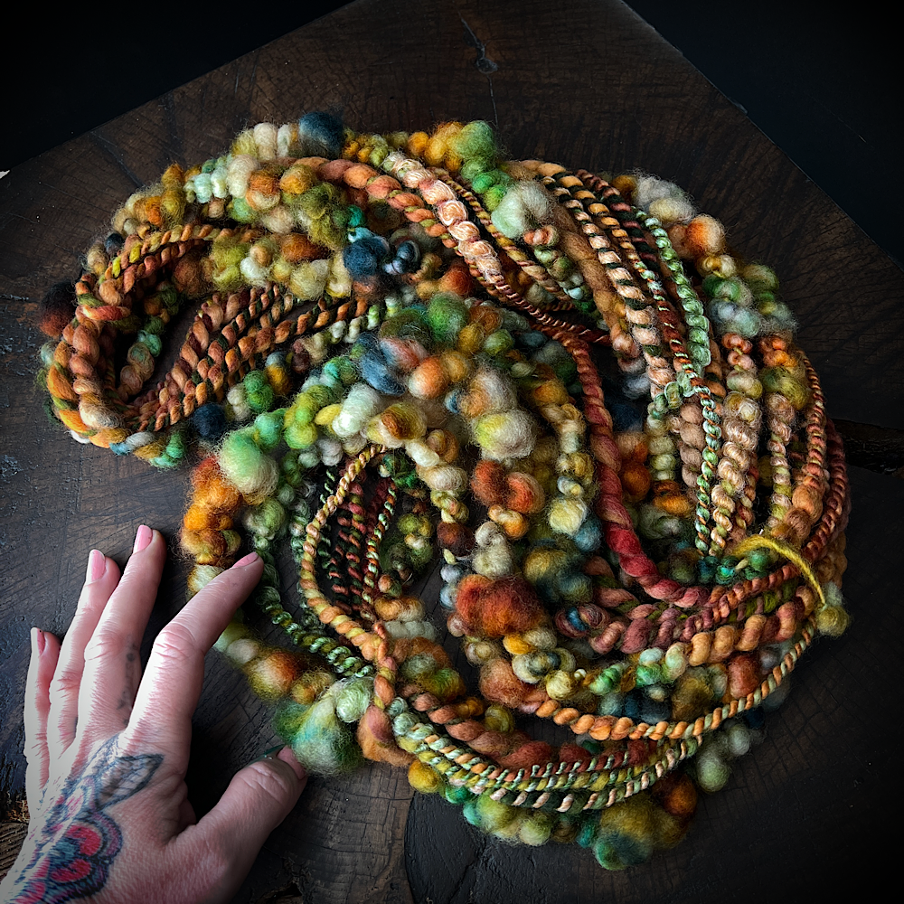 Caramel pistachio - art yarn