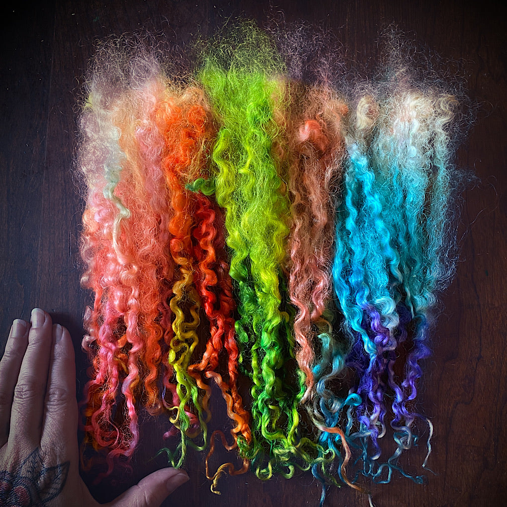Hand dyed extra long locks