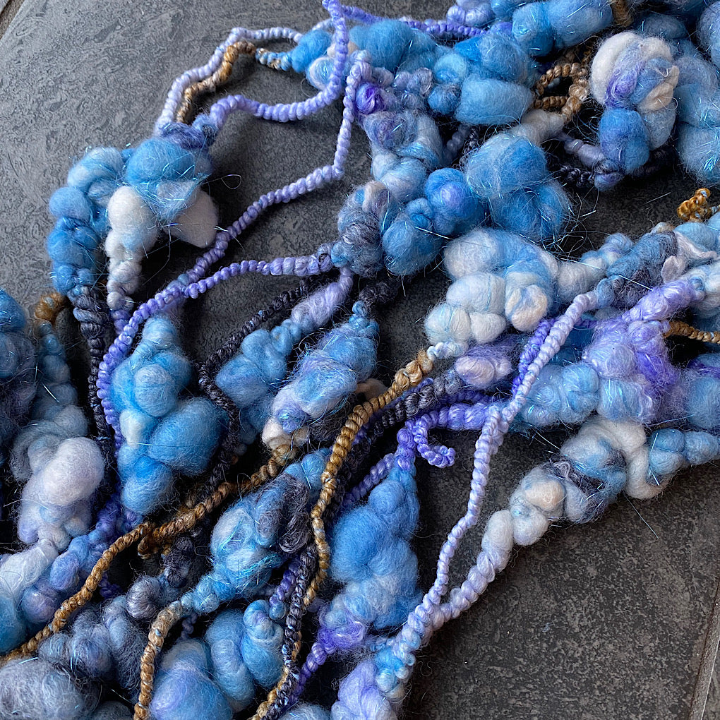 Midnight Snow merino Art yarn