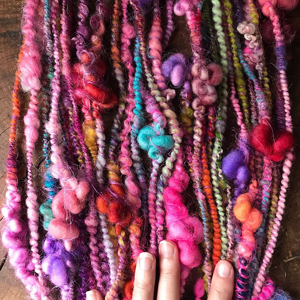 Pink graffiti art yarn