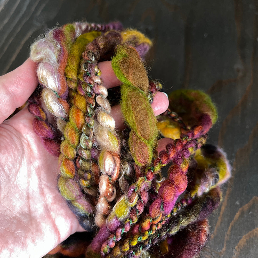 Roasted mangos weaving art yarn