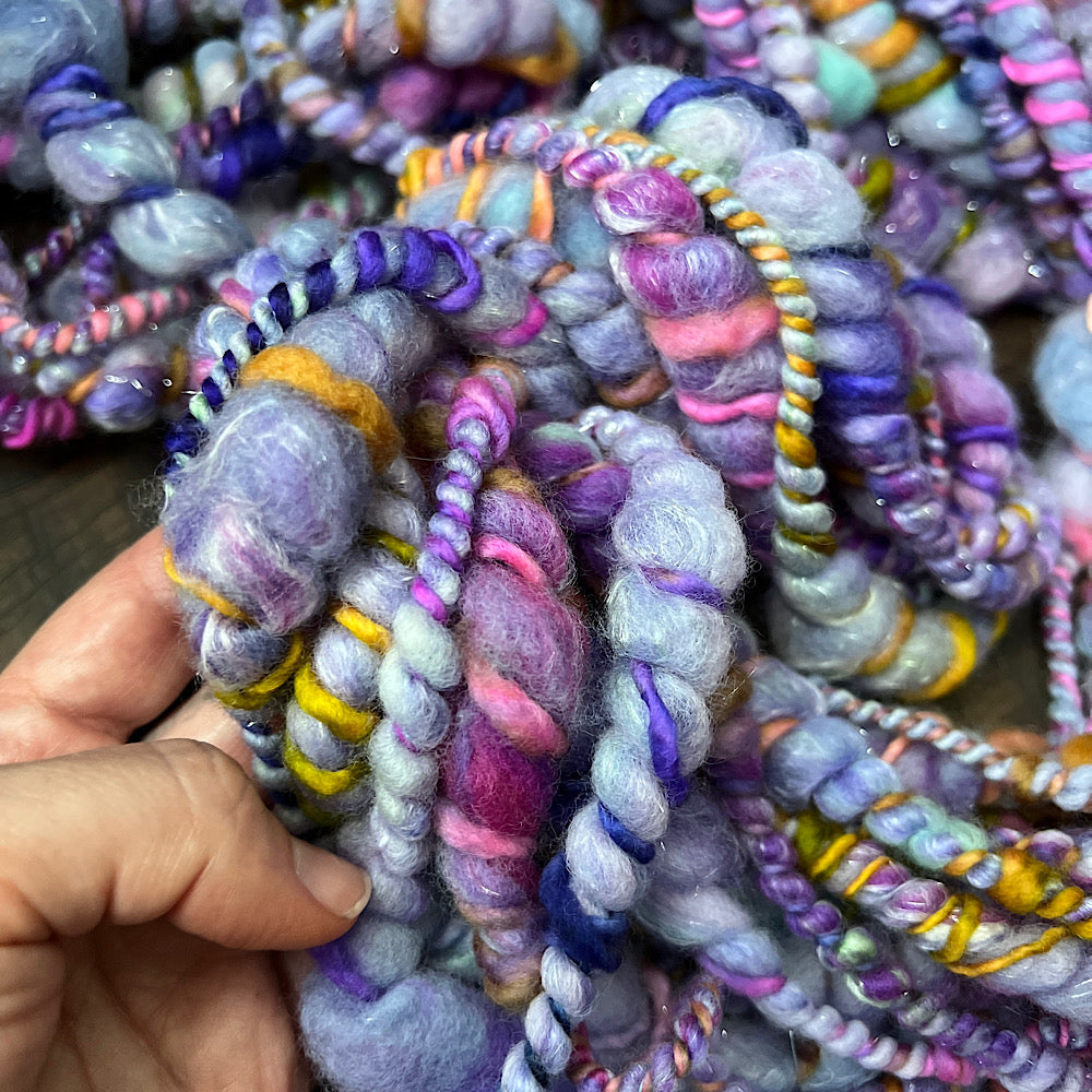 Amethyst rainbow weaving art yarn