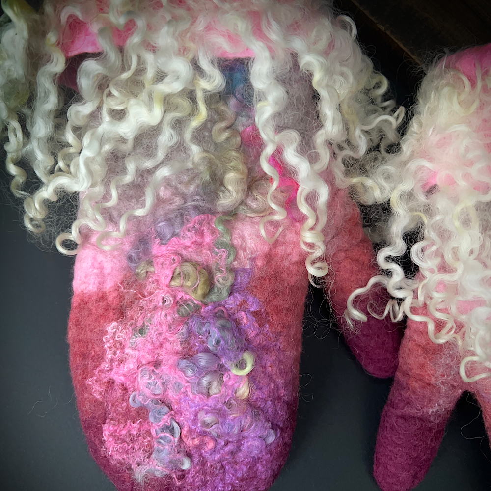 Felted mittens size small medium