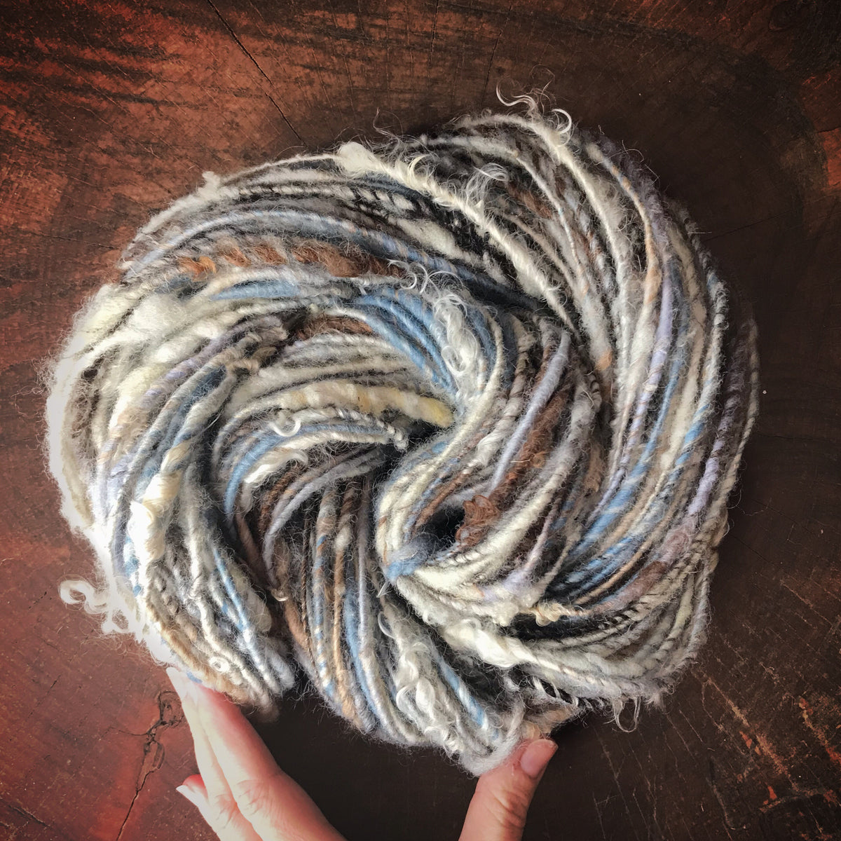 Blue grey art yarn 100g 63y - Mynoush