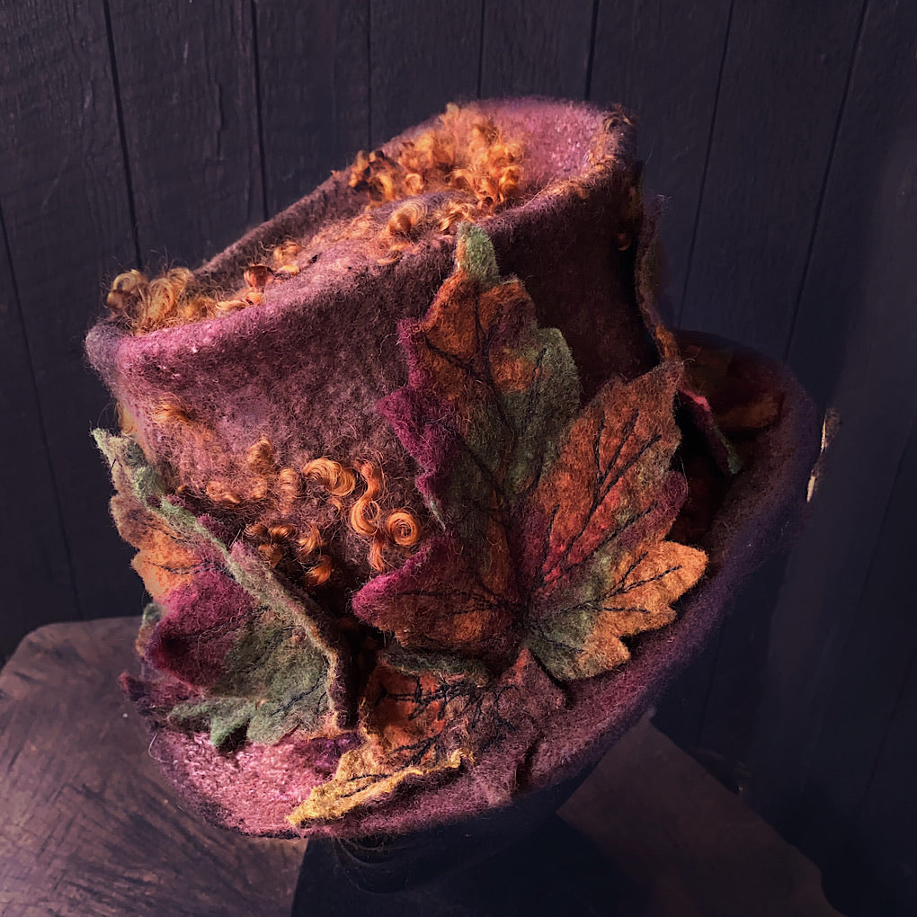 Legend of fall Felted hat 2