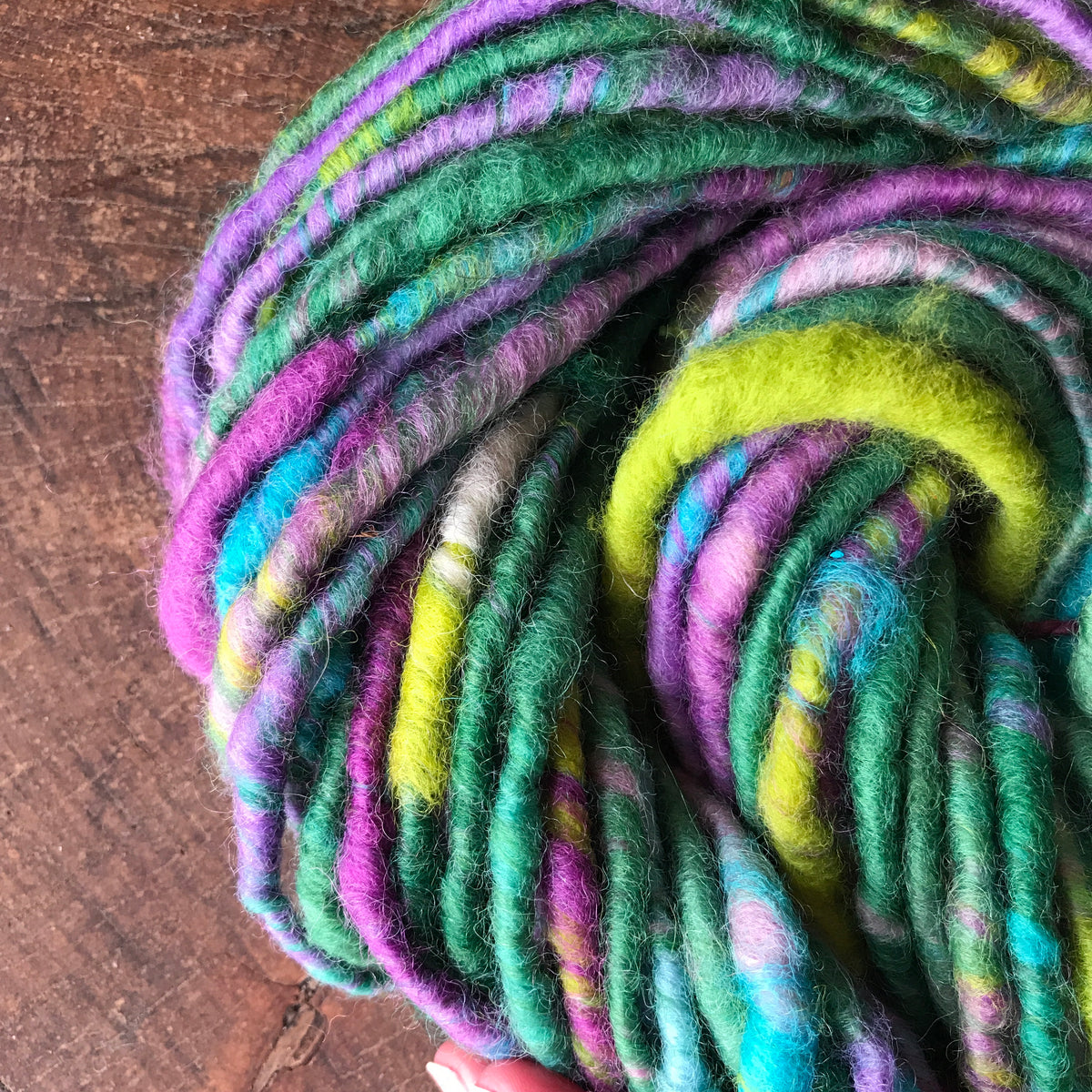 Turquoise hand spun yarn 100g - Mynoush