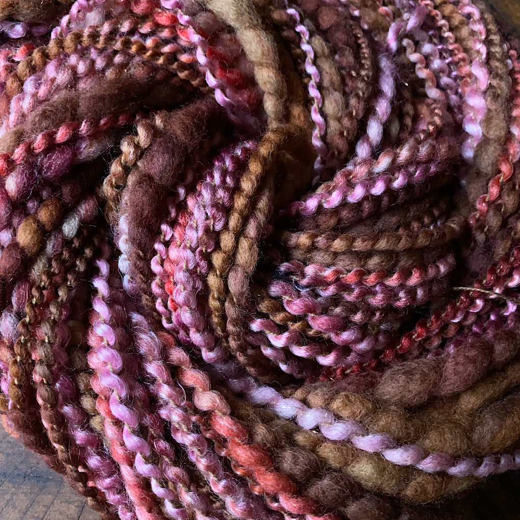 Hand spun yarn with sparkles