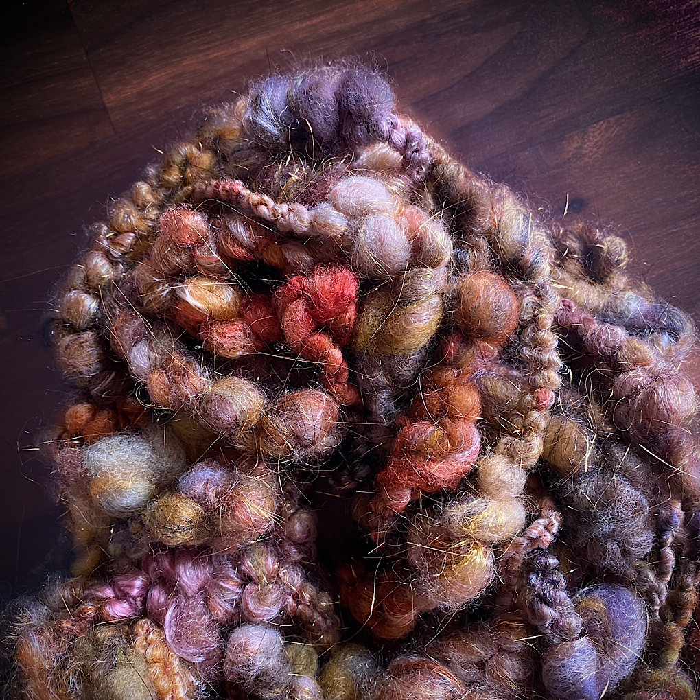 Gold ashes- Bubbly art yarn