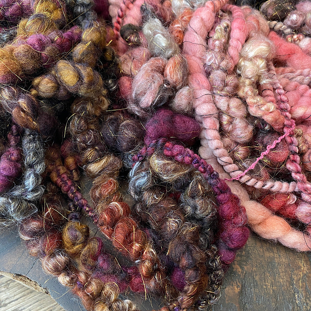 Scarf weaving hand spun art yarn Kit