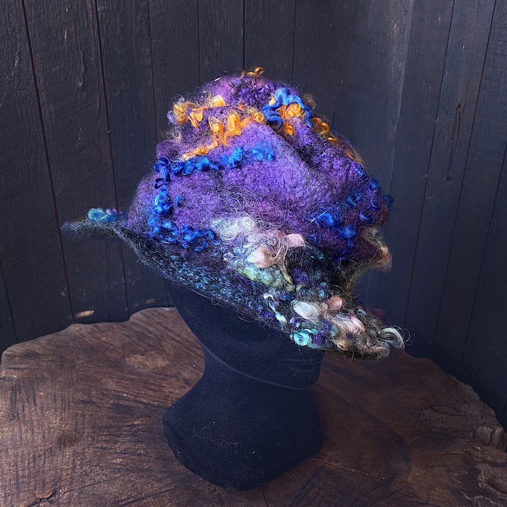 Felted cloche hat Nebula