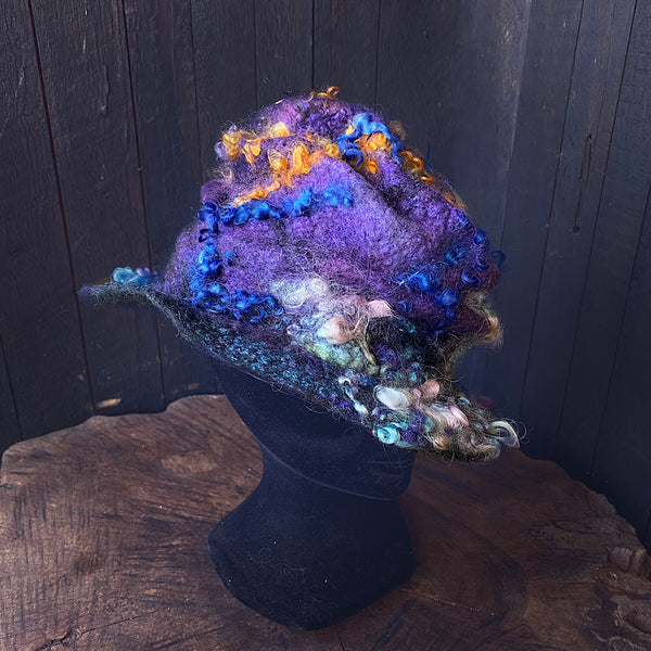 Felted cloche hat Nebula - Mynoush