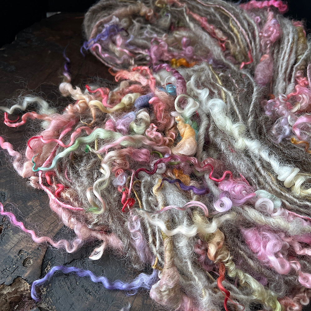 Rainy day bouquet- core spun art yarn