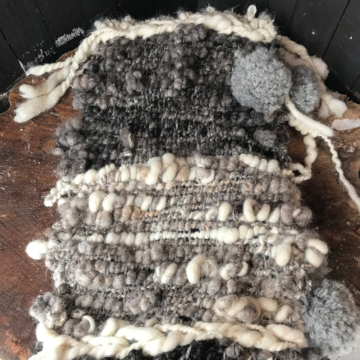 Giant Grey scarf 100% Wool - Foulard Géant 100% laine gris - Mynoush