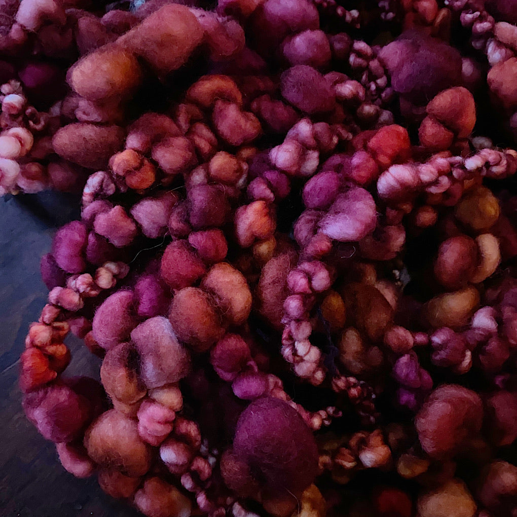 Fall heart Jumbo boucle Art yarn