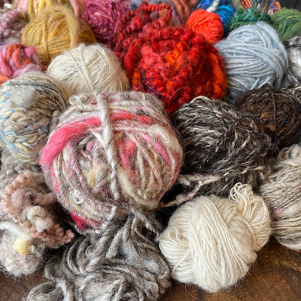 Clearance of hand spun yarns 2 pounds!