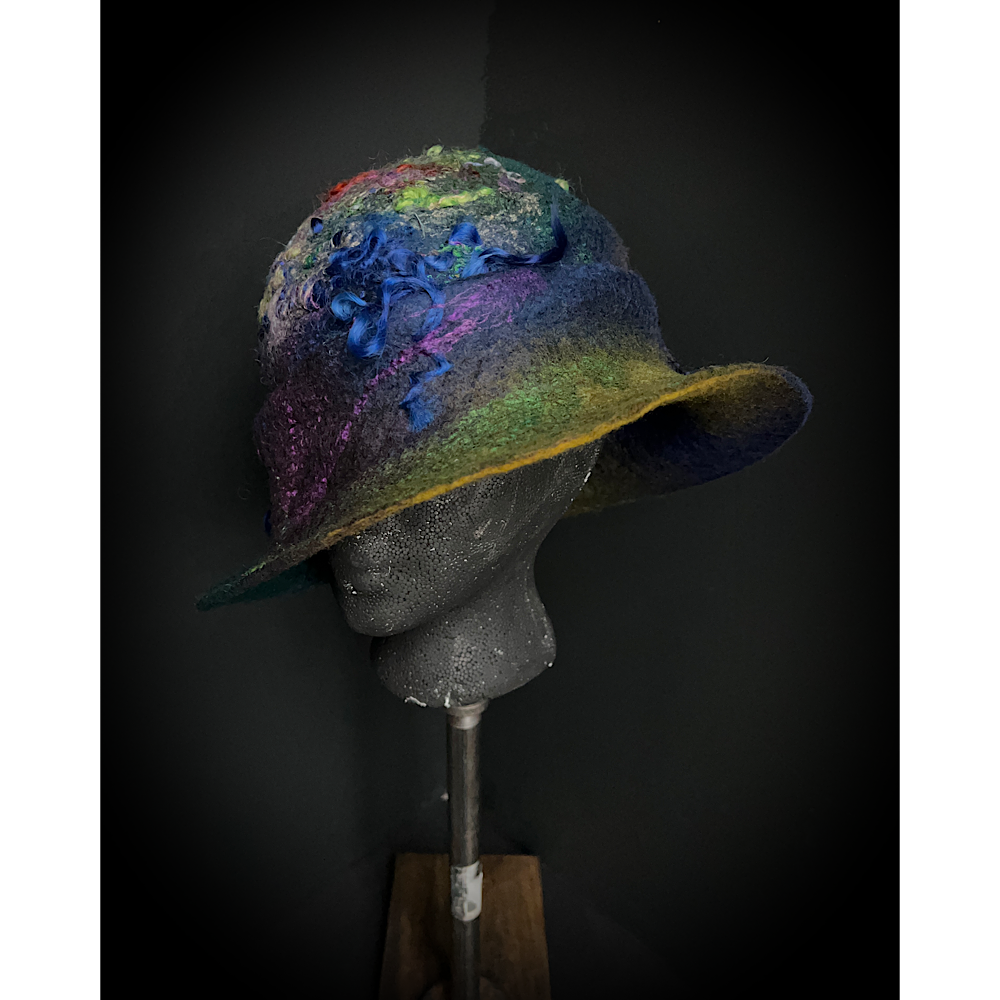 Felted cloche hat- 23”