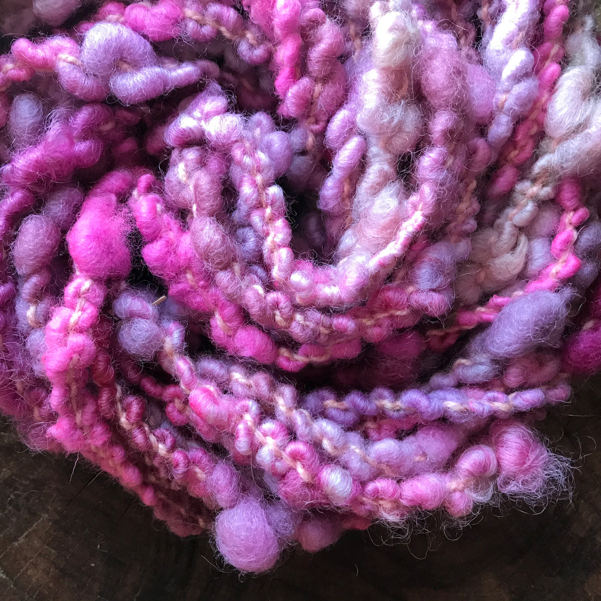 Pink boucle art yarn 100g 13y - Mynoush