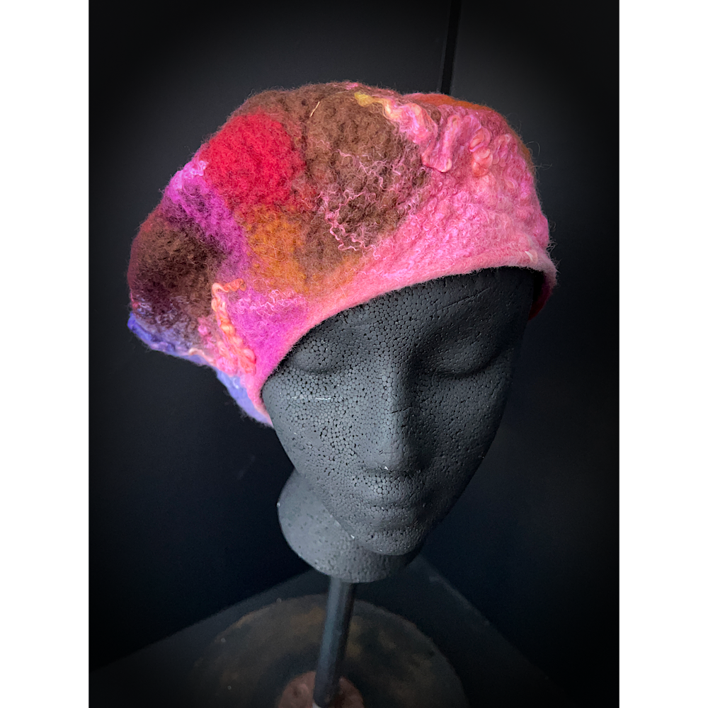 Felted beret size 22” small