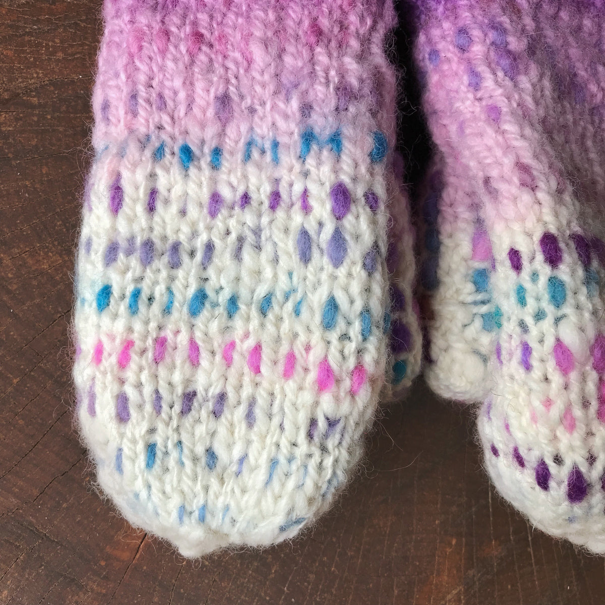 Thrummed mittens knitted with hand spun yarn | one size - Mynoush