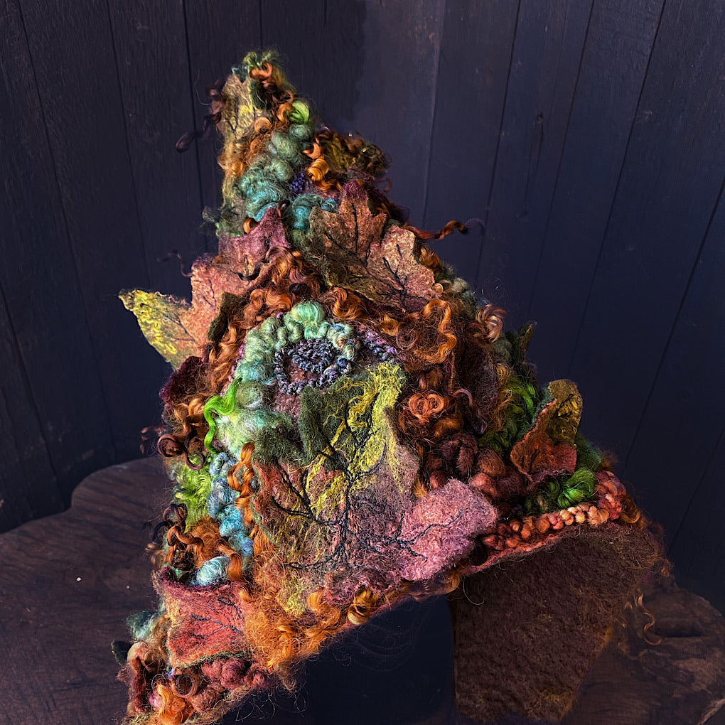 Legend of Fall Fairy felted hood 2