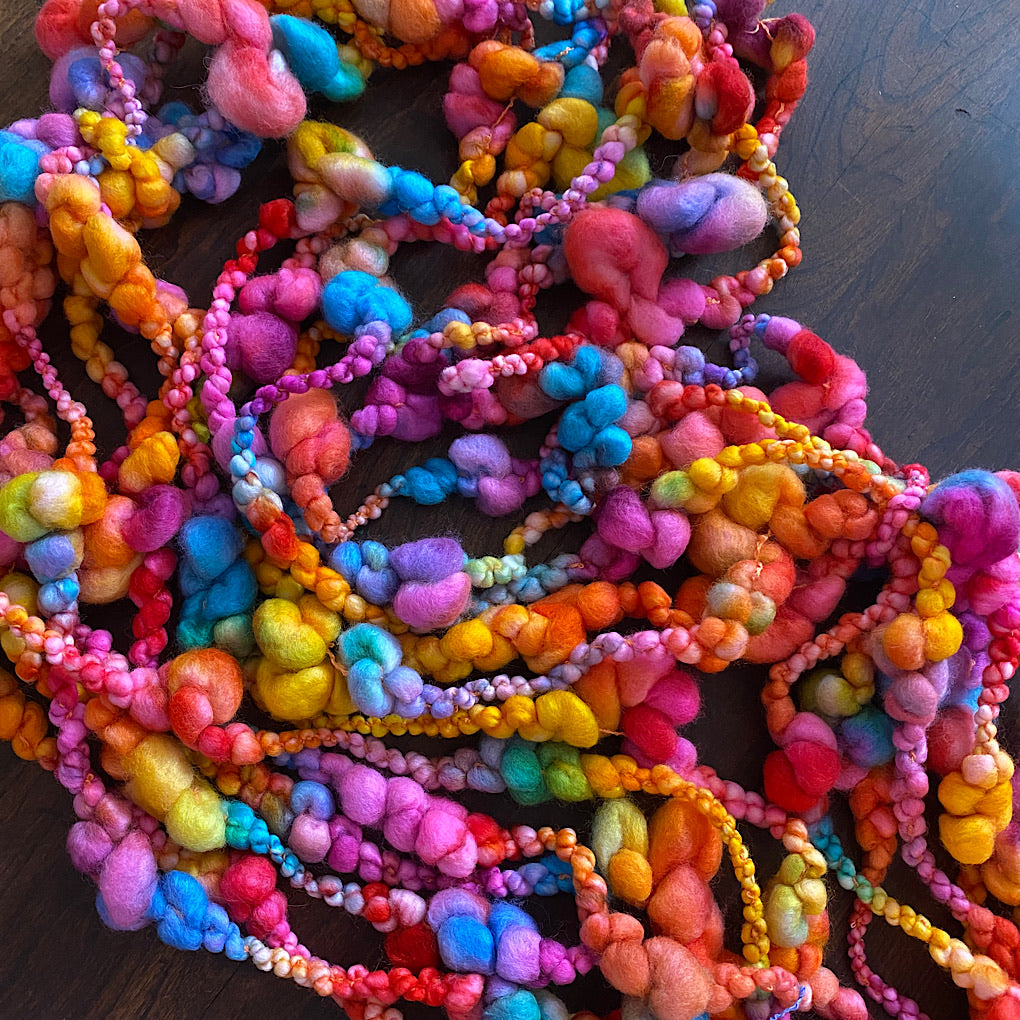 Over the Rainbow Jumbo boucle Art yarn