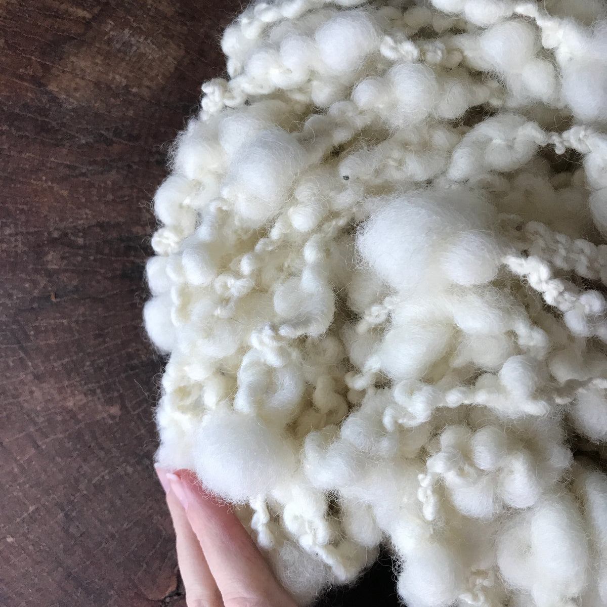 Natural white boucle yarn 100g - Mynoush