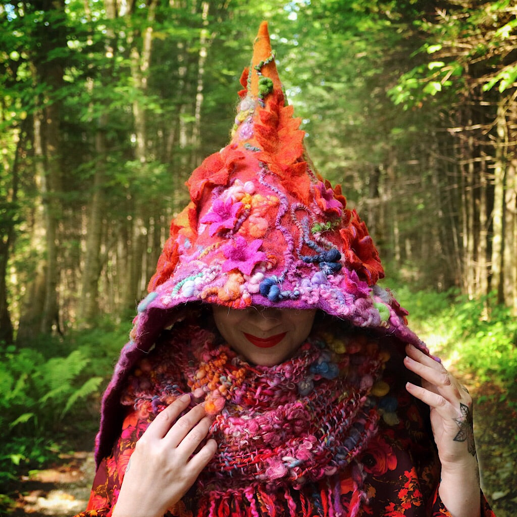 Fairy felted hood
