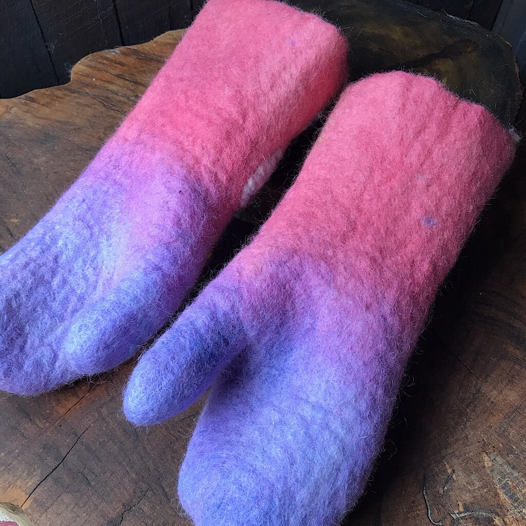 Felted mittens