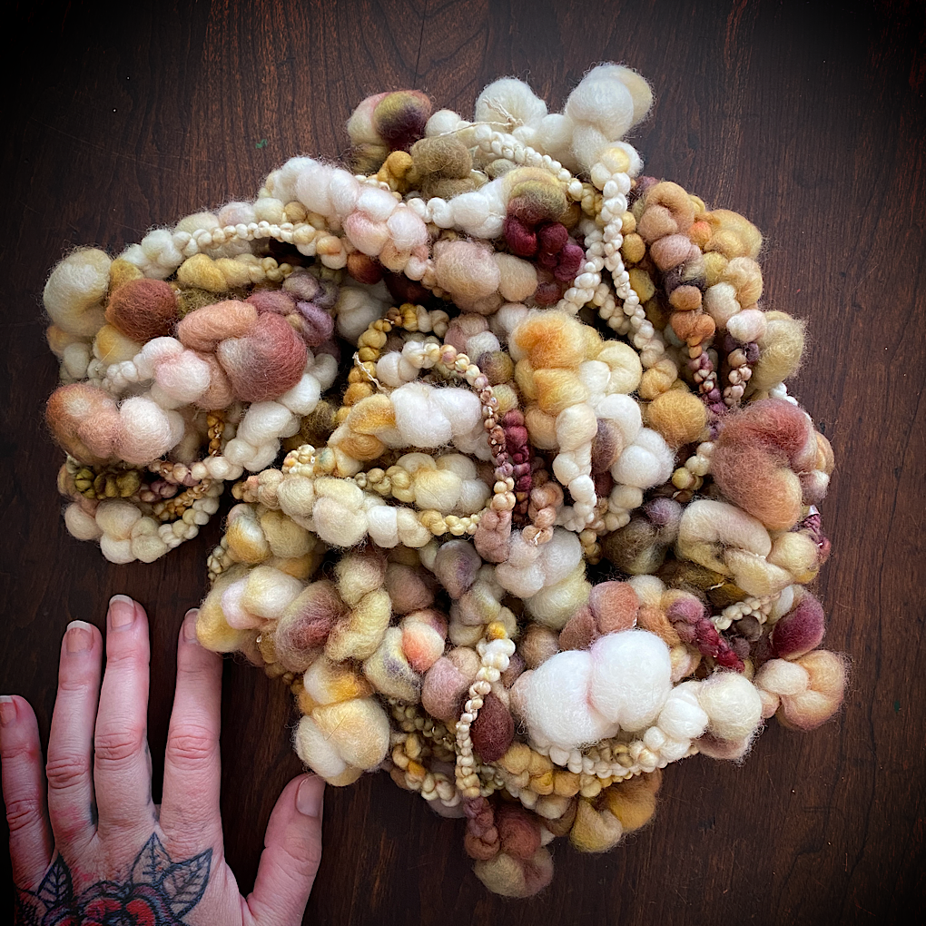 Salty caramel Jumbo boucle Art yarn