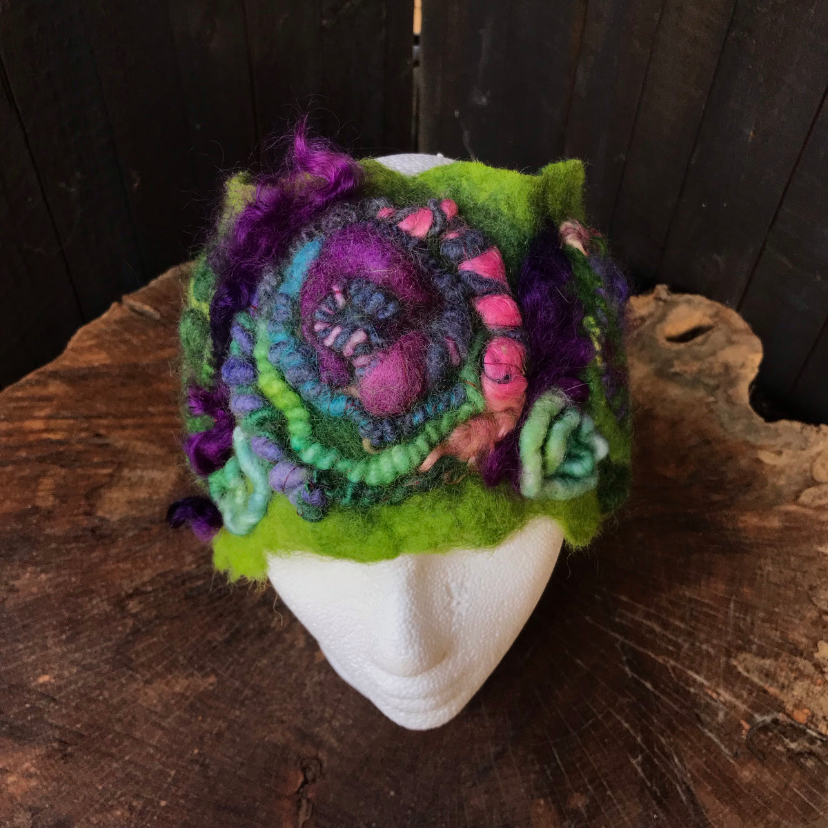 Green textured headband One size - Mynoush