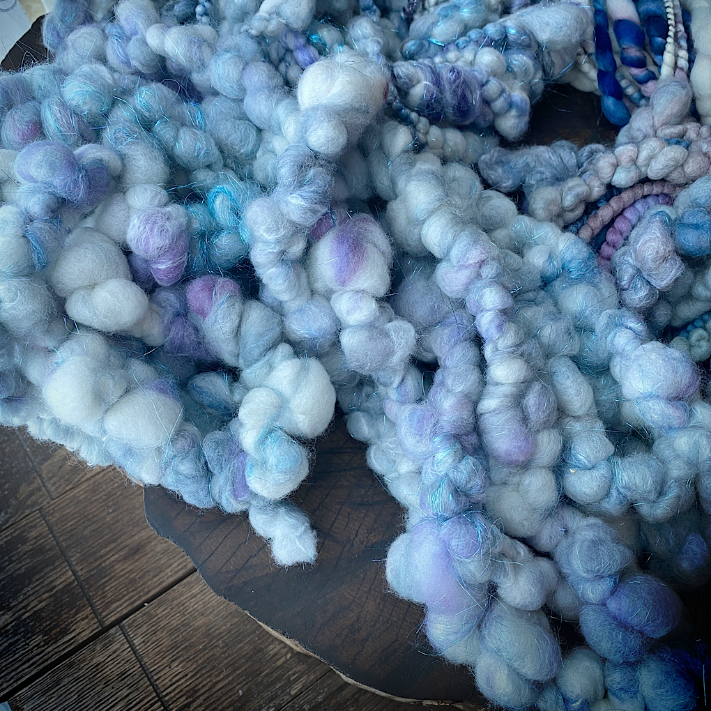 Ice Queen-  Large Set of art yarn- weaving kit