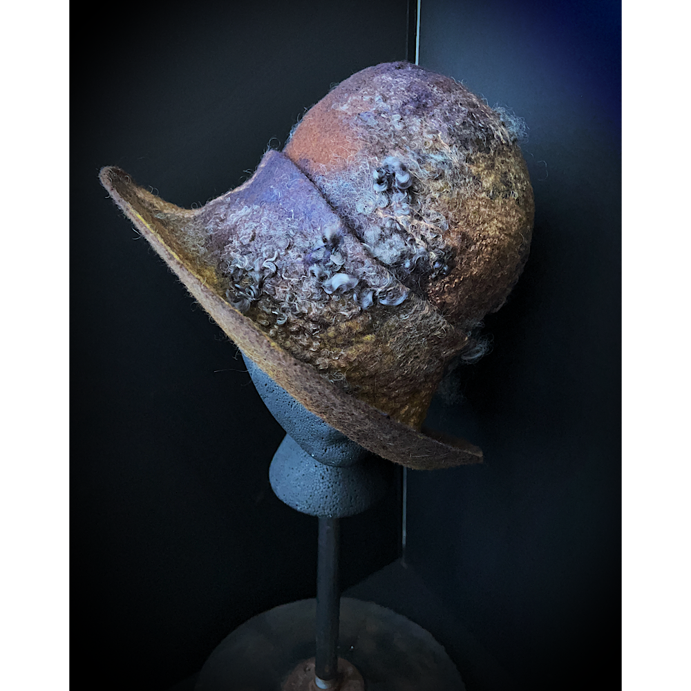 Felted cloche hat- 23”