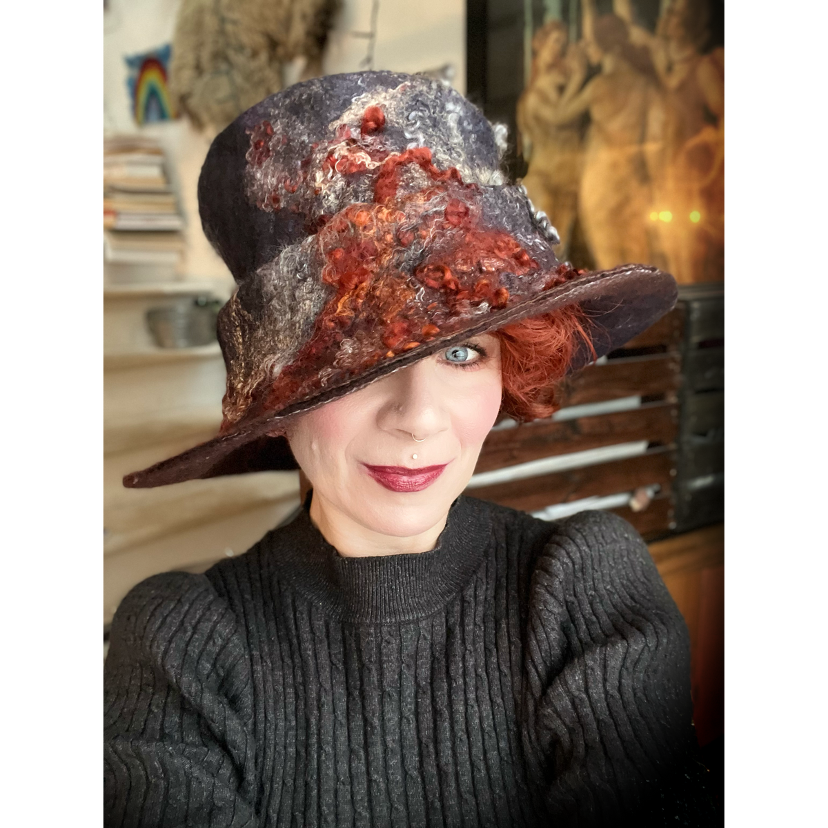 Felted hat- 23.5”