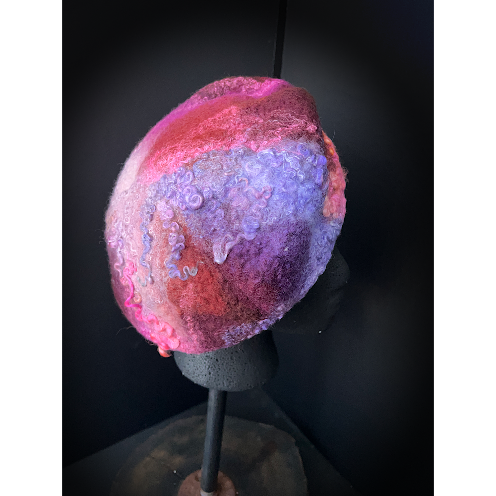 Felted beret size 22” small