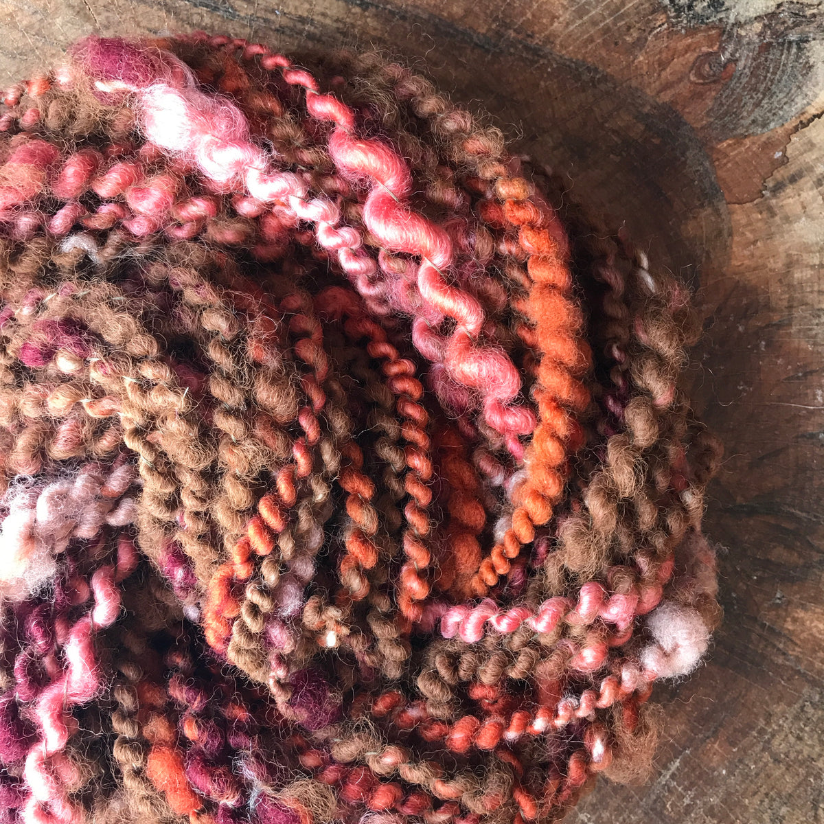 Brown art yarn with alpaca 100g - Mynoush