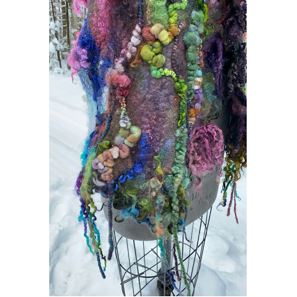 Crépuscule Felted scarf