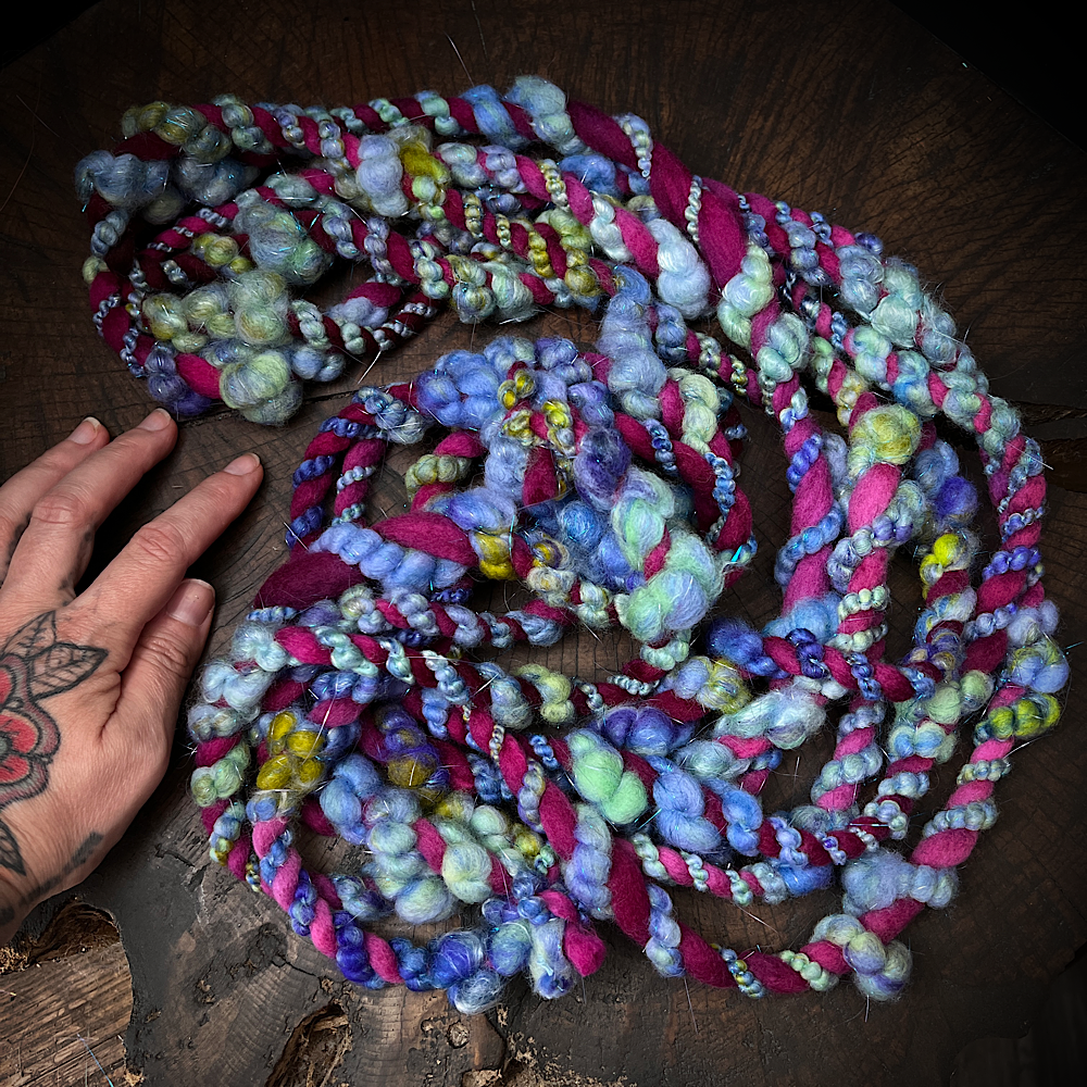 Blueberries twist weaving art yarn