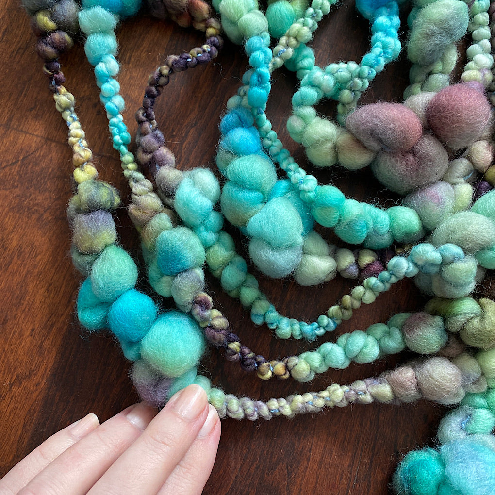 CUSTOM Sea pebbles Jumbo boucle Art yarn