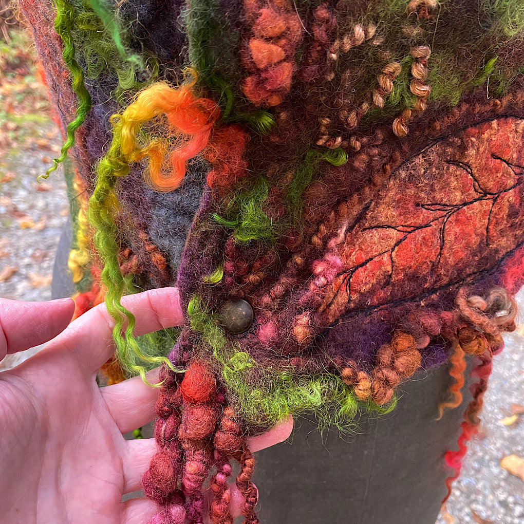 Legend of Fall Felted scarf