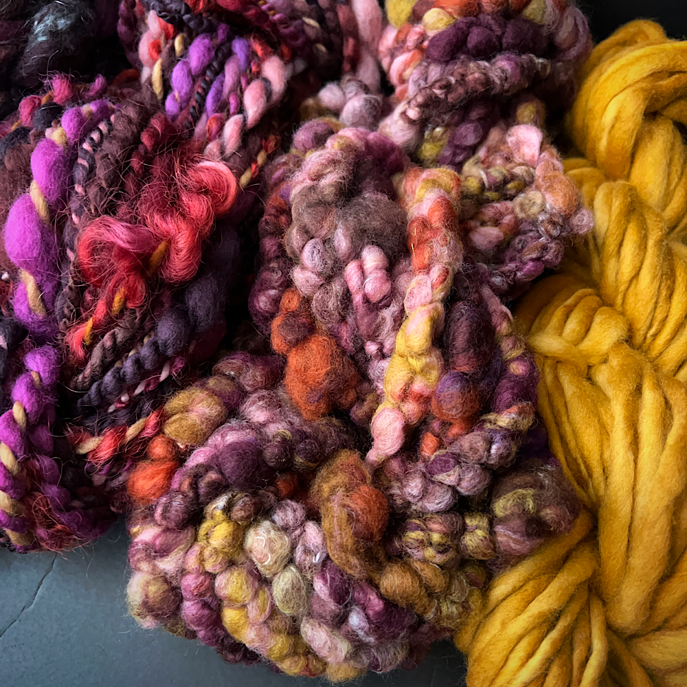 Large Art yarns kit for weaving