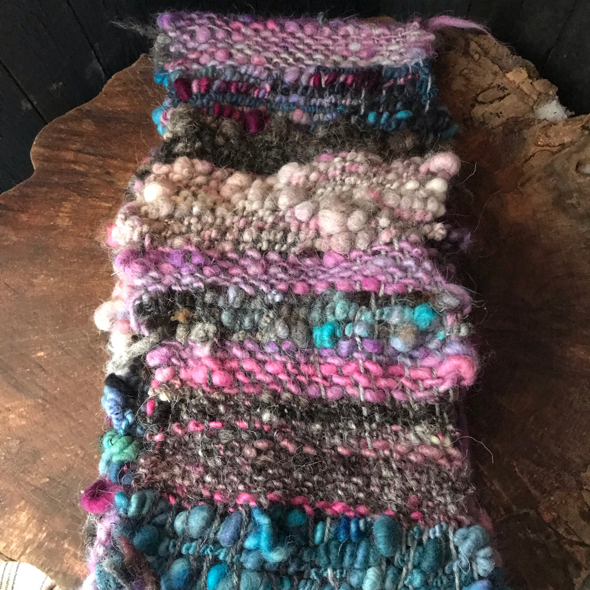 Purple scarf 100% Wool - Foulard 100% laine mauve - Mynoush