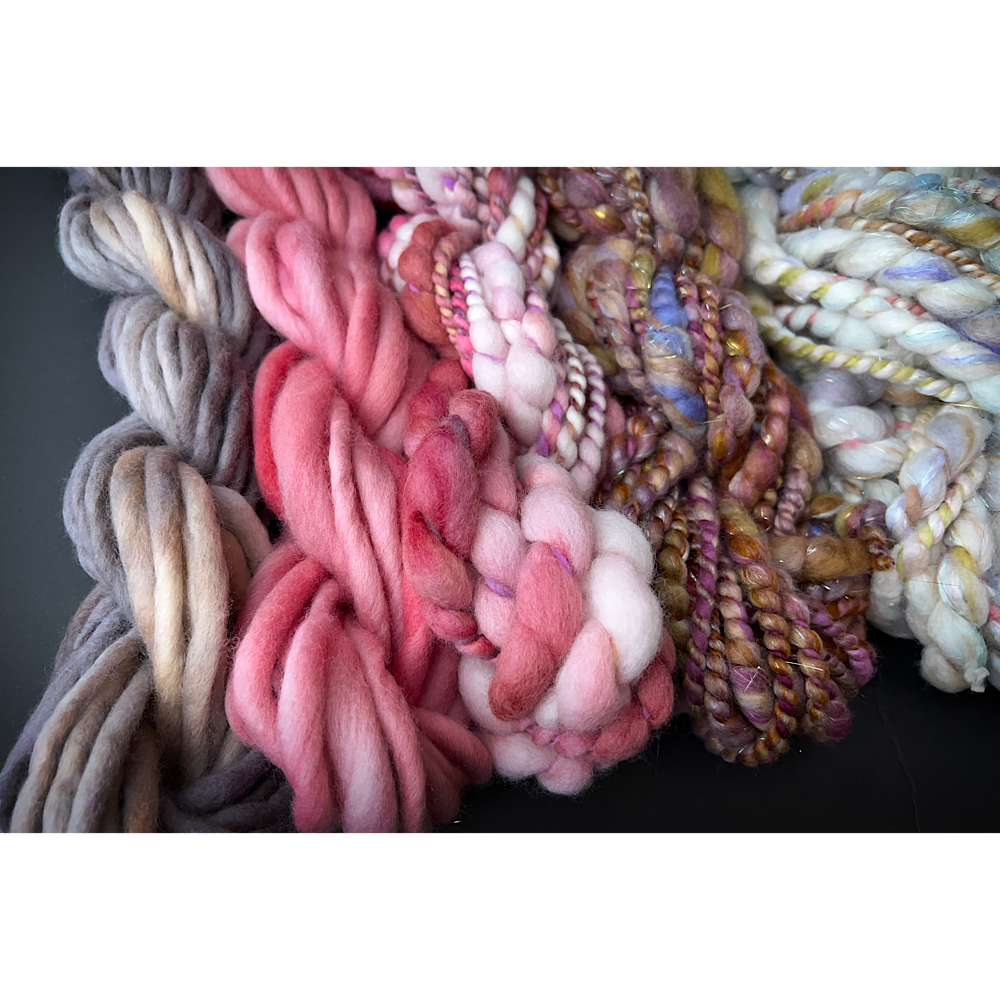 Huge lot of Art yarns for weaving- over 1 pound