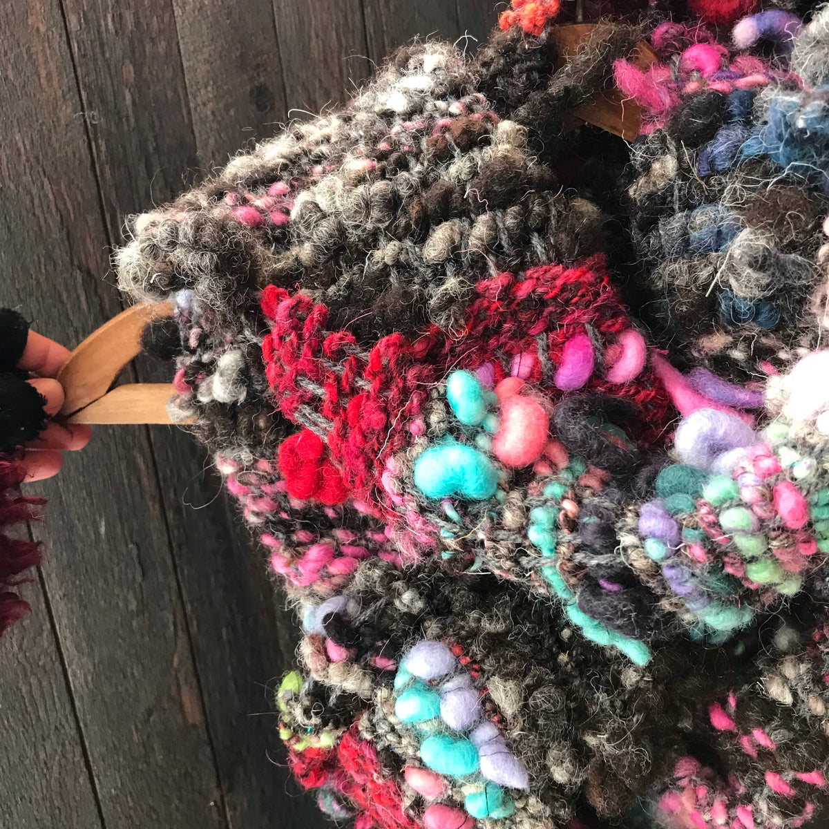 Black scarf 100% Wool - Foulard 100% laine noir - Mynoush