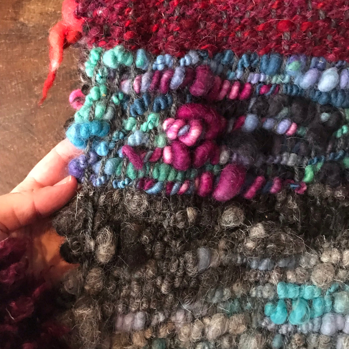 Black scarf 100% Wool - Foulard 100% laine noir - Mynoush