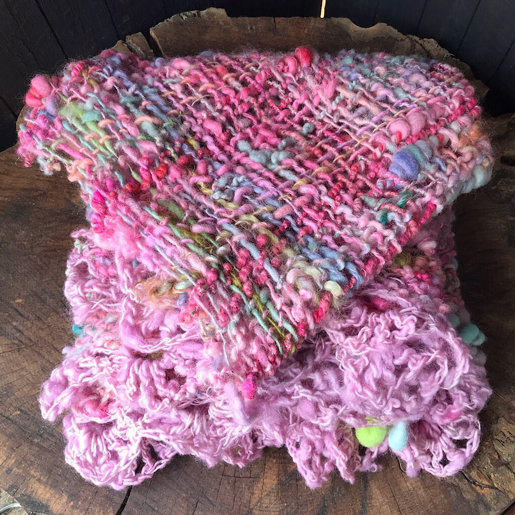 Roses - hand woven shawl