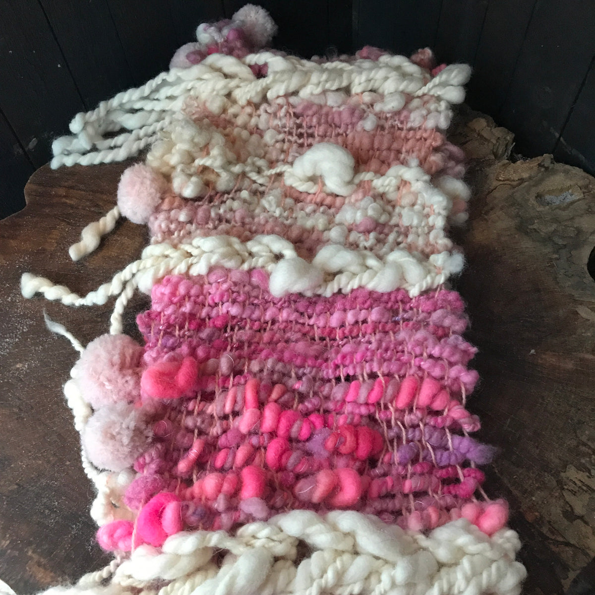 Giant Pink scarf 100% Wool - Foulard Géant 100% laine rose - Mynoush