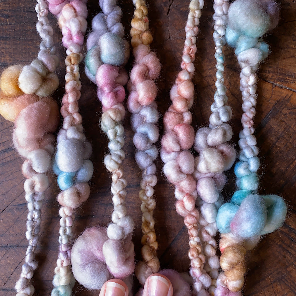 Vintage pastel Jumbo boucle Art yarn