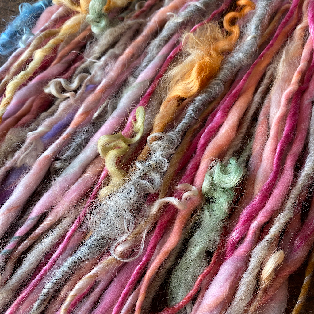 Lily rose hand spun yarn