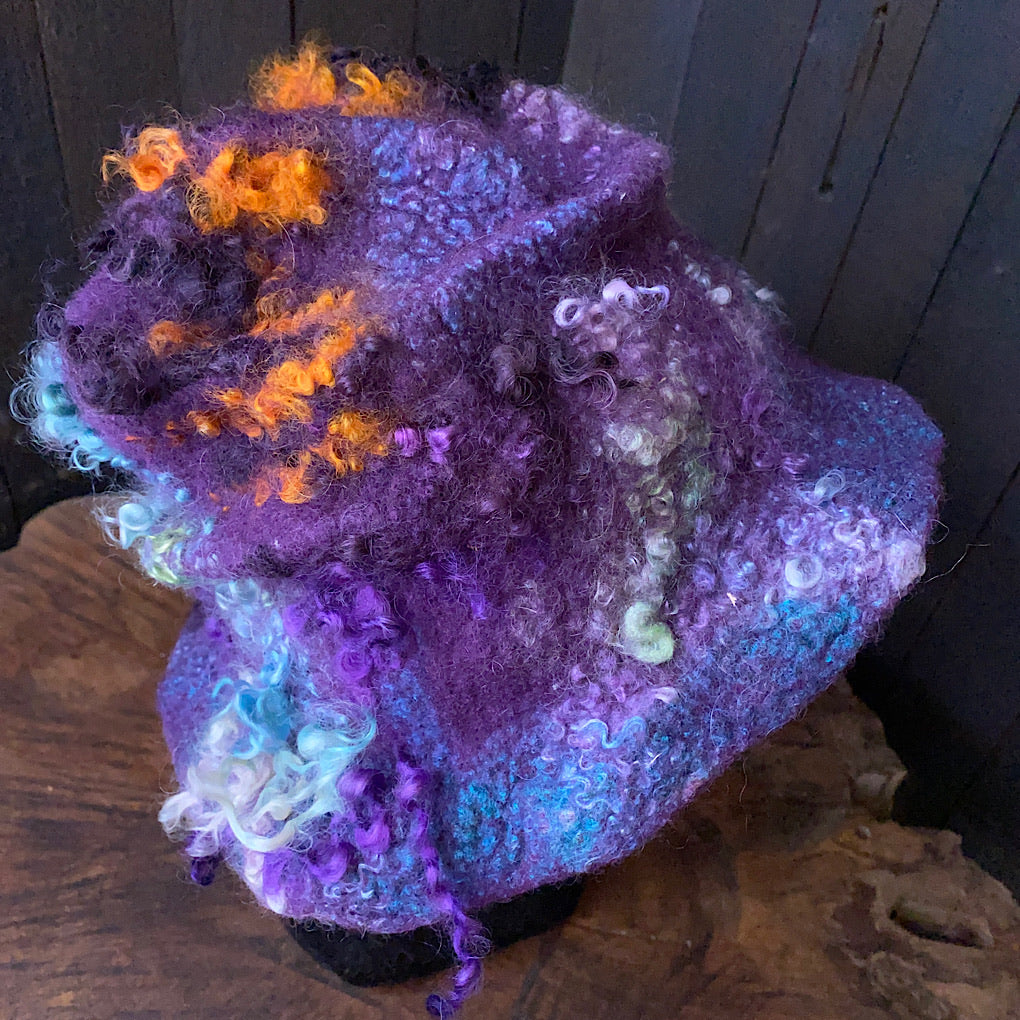 Felted cloche hat
