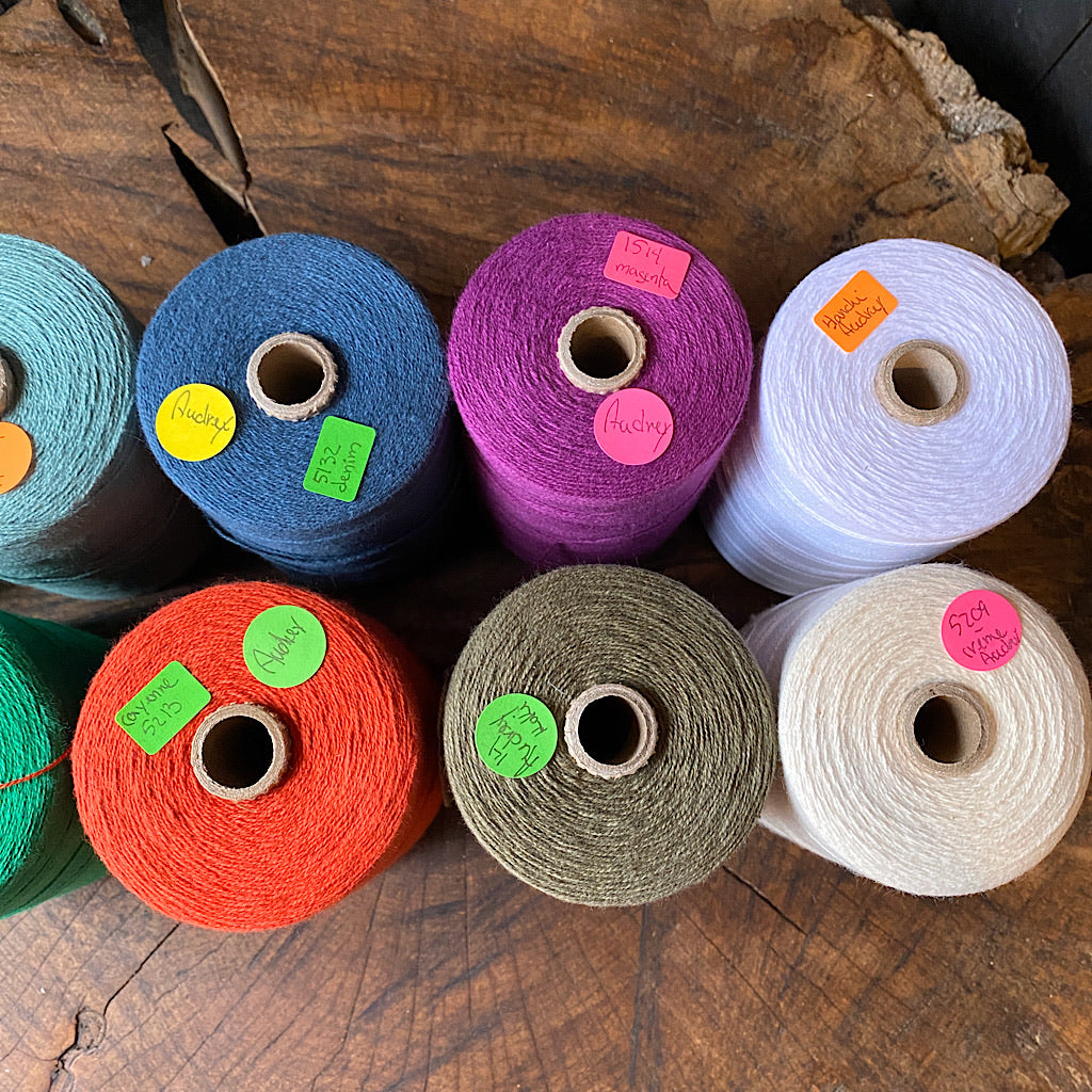 Weaving cotton thread for Audrey